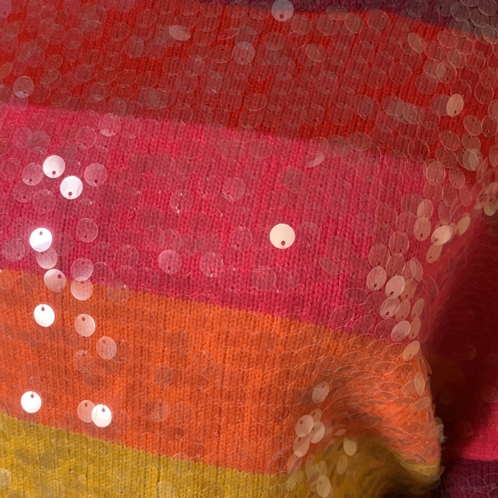 Farm Rio Striped Sequin Sweater - Picture 4 of 6